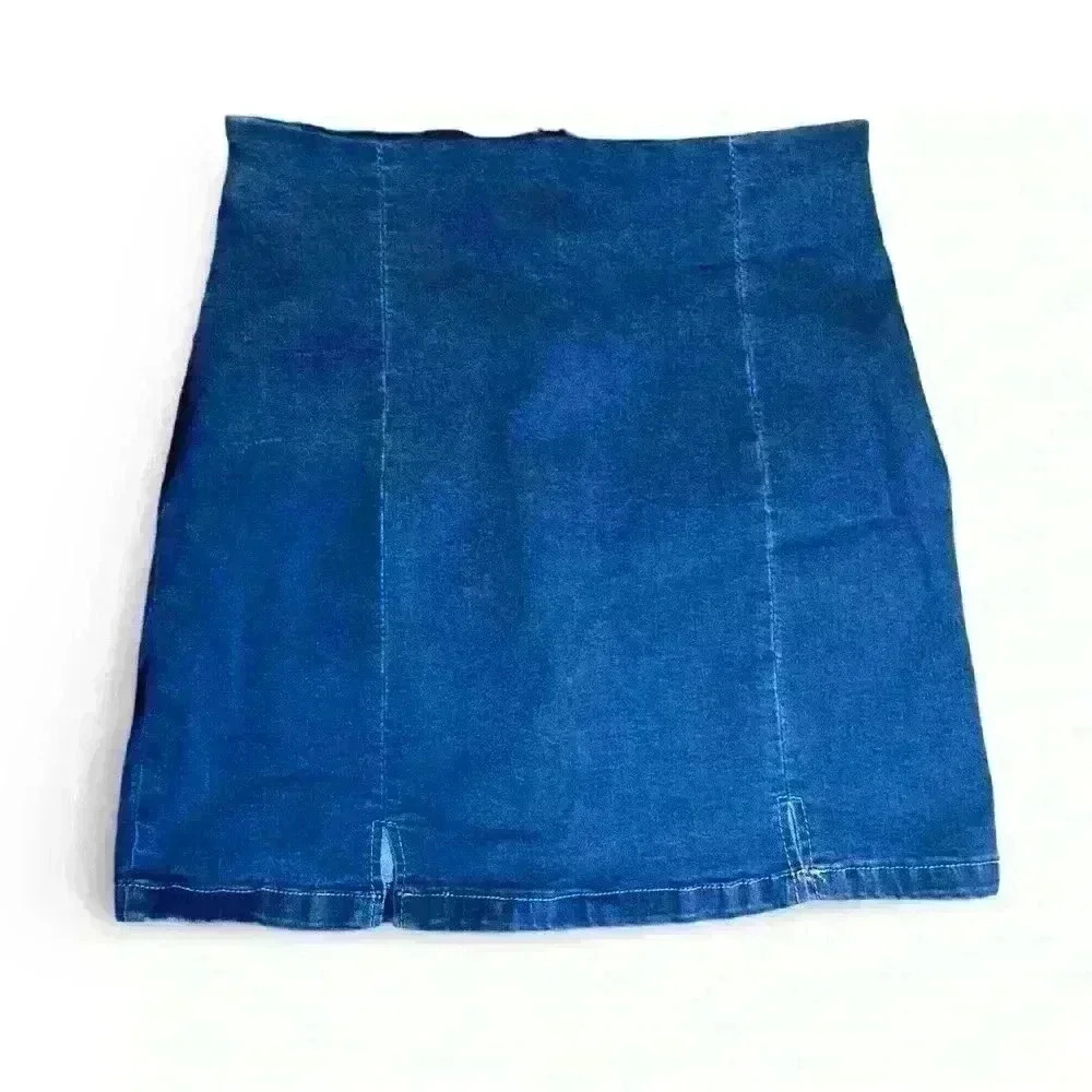 SHEIN Blue Chambray Miniskirt Size Small
